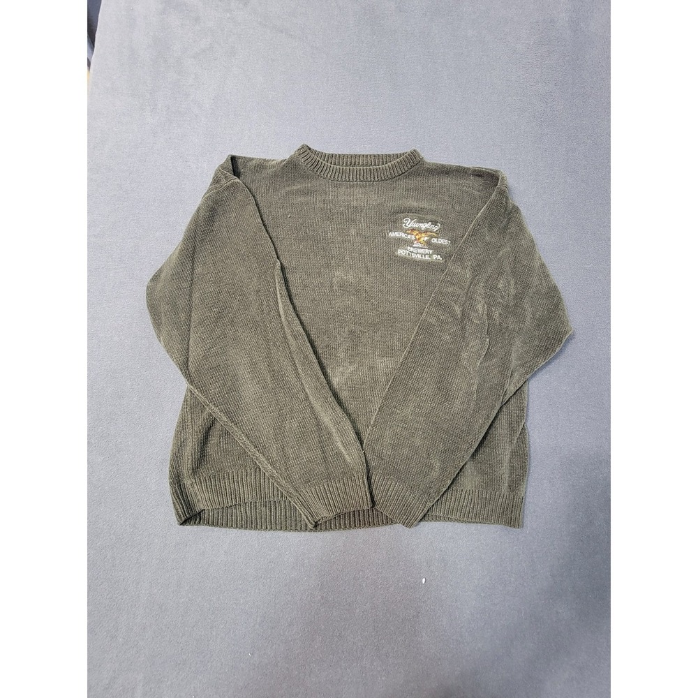 EUC Gear For Sports Yuengling Brewery Crewneck Sweater Olive Green Mens LG VTG